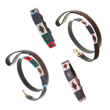 Auswahl aus 2 beliebigen Hundehalsbändern und 2 Leinen aus Leder – Geschenkpaket