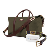 Auswahl zwischen einem beliebigen Pampeano-Ledergürtel und einer beliebigen großen Reisetasche aus Segeltuch – Geschenkpaket