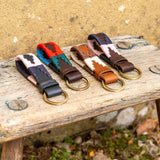 Charro Loop Keyring - Black Leather