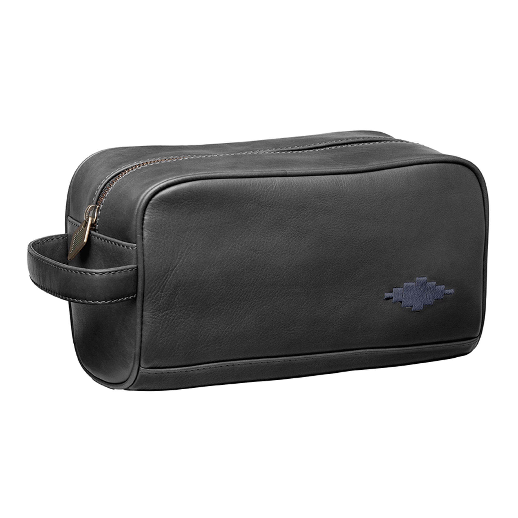 Hombre Washbag Black Leather – pampeano