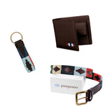 Auswahl zwischen einem beliebigen Pampeano-Gürtel, einer Lederbrieftasche und einem Schlüsselanhänger – Geschenkpaket