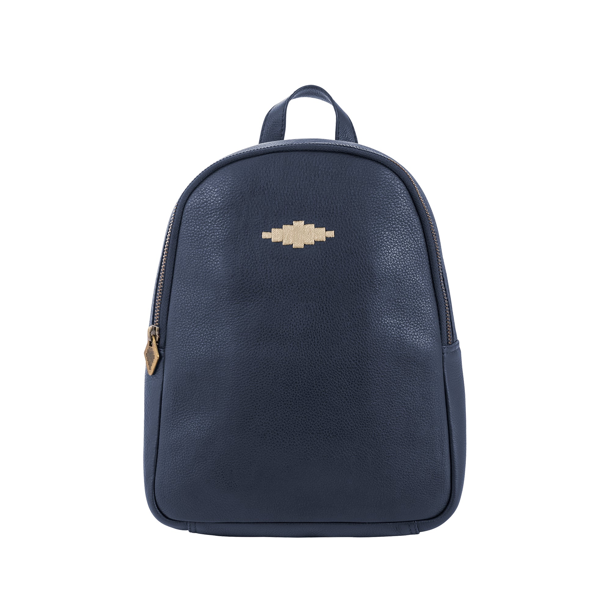 Viajera Small Backpack Navy Leather – pampeano