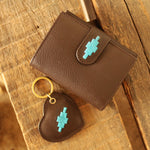'Vida' Heart Keyring - Brown Leather - pampeano UK