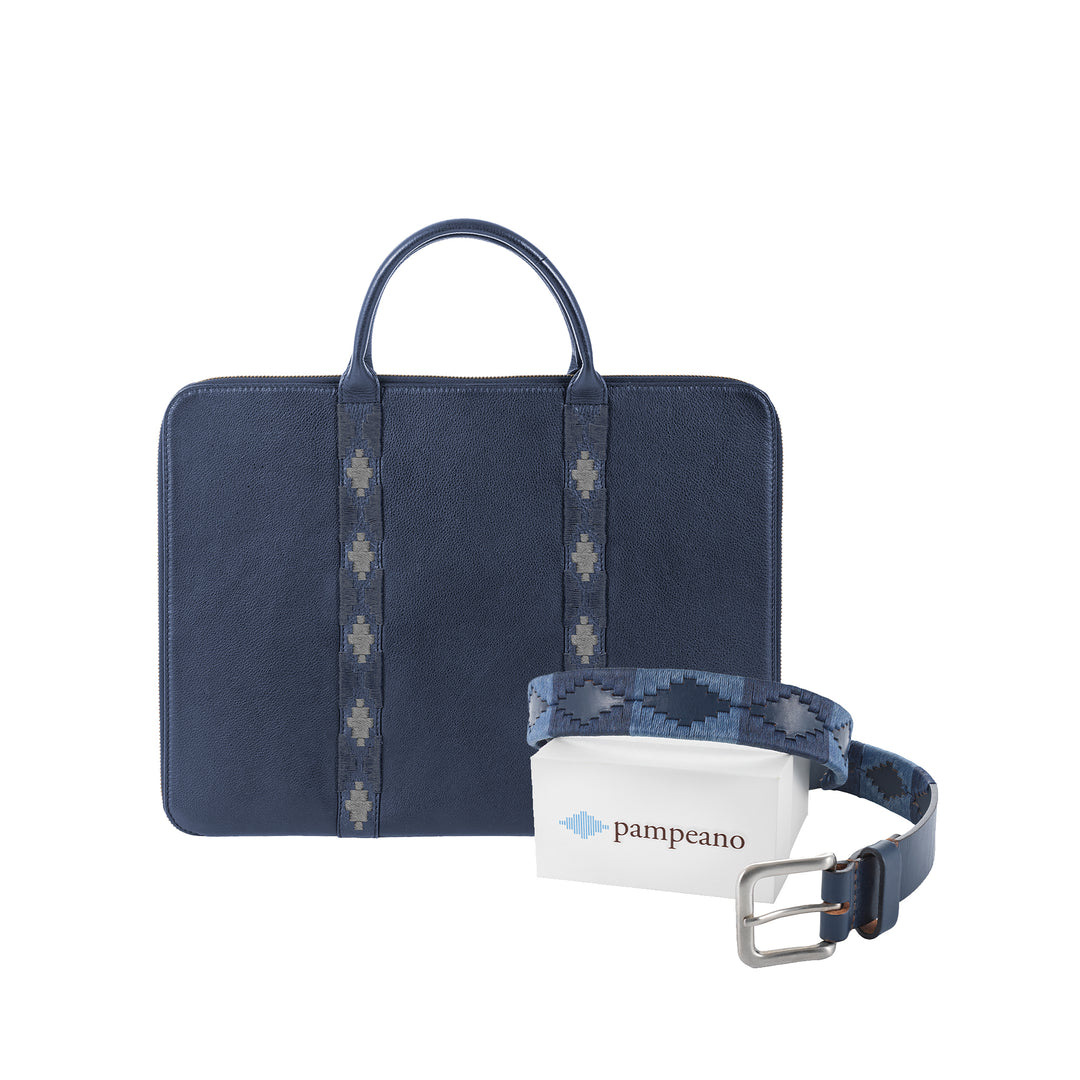 Choice of Any Leather pampeano Belt and Briefcase - Gift Package