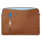 Folio-Laptoptasche – Hellbraunes Leder