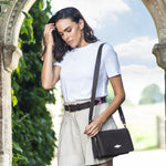 'Estilo' Crossbody Bag - Navy Leather - pampeano UK