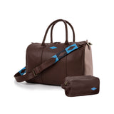 Auswahl an Kulturbeuteln und Reisetaschen aus Leder von Varon – Geschenkpaket