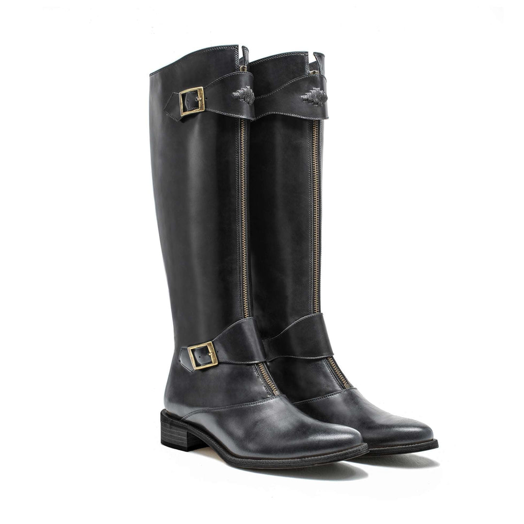 'Moda' Fashion Boot - Black Leather - Pampeano UK