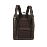 Mochila Backpack - Brown Leather with Cream Stitching