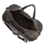Traje Holdall - Brown Leather with Cream Stitching