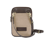 Estuche Sling Bag - Brown Leather and Sand Canvas