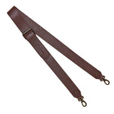 Varon small travel bag - brown leather with blue stitching