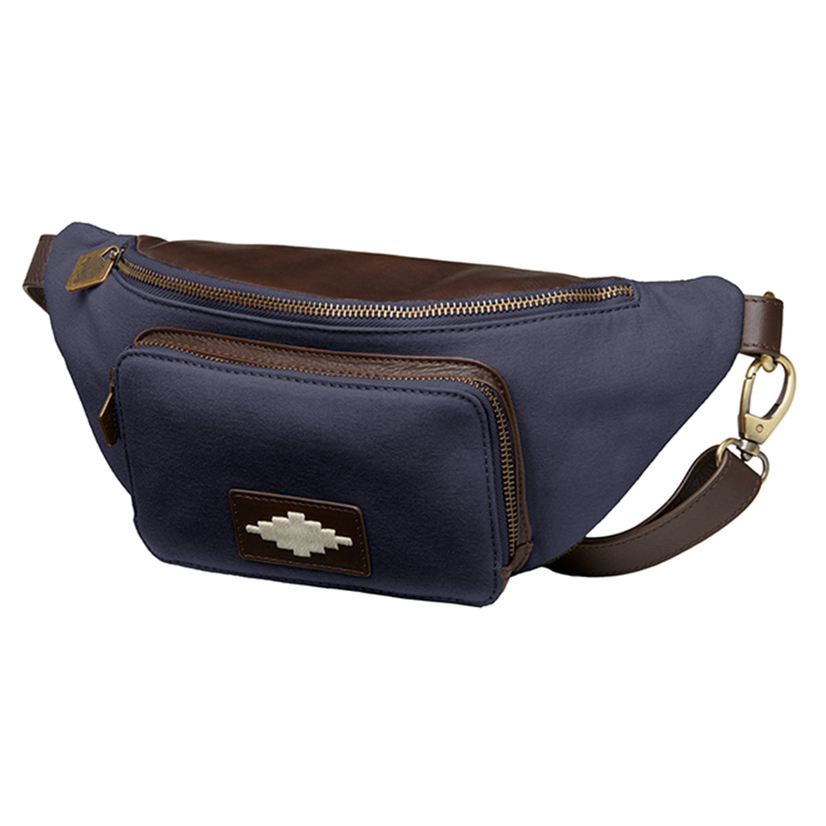 Rinonera crossbody bag brown leather canvas