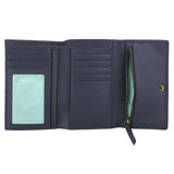 Chica Tri-fold Purse - Navy Leather