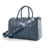 Kleine Reisetasche Varon – Marineblaues Leder