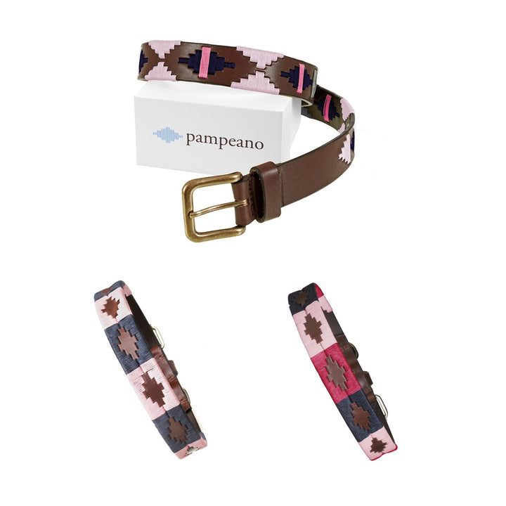 Choice of Any Leather pampeano Belt and 2 Dog Collars - Gift Package