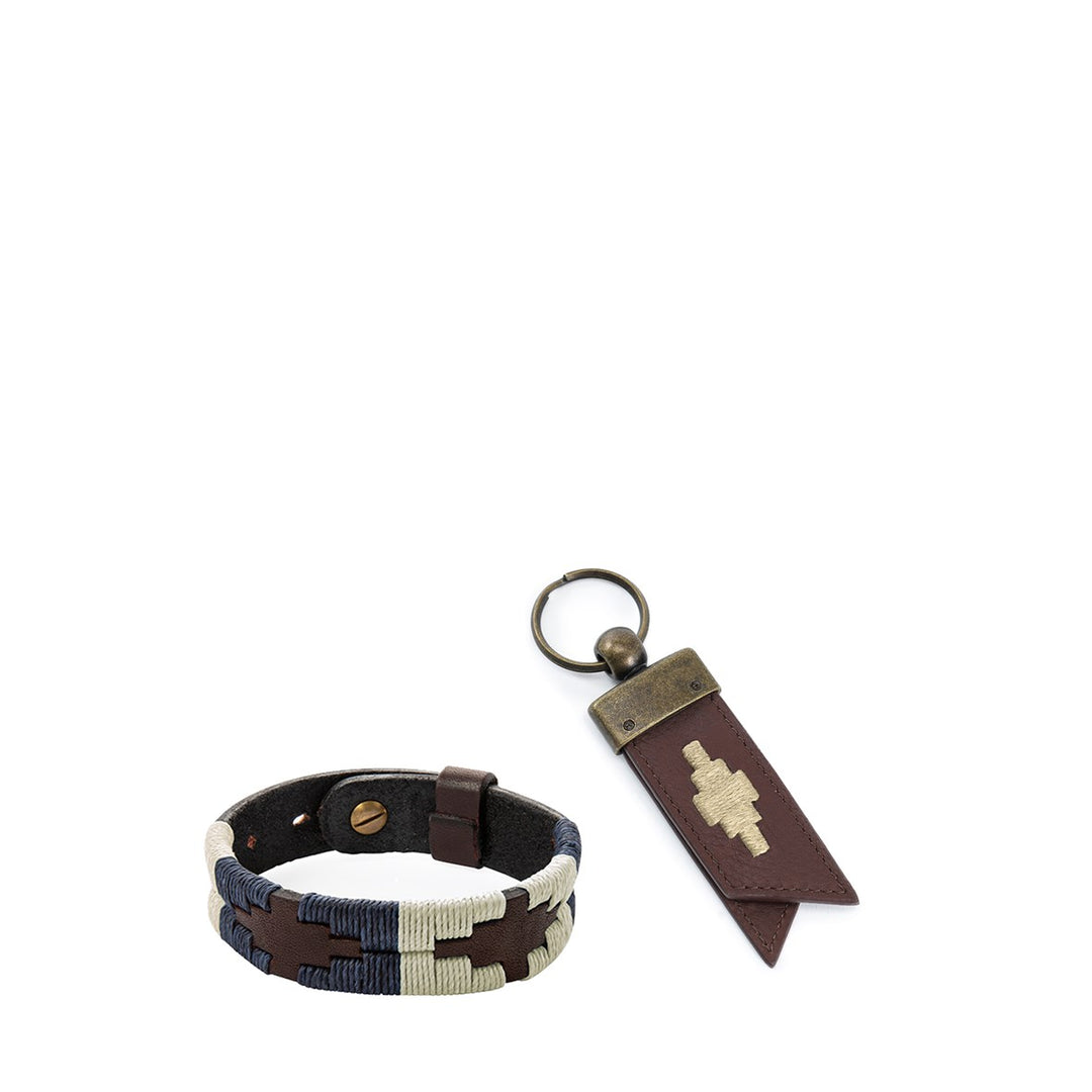 Choice of Any Leather Bracelet and Keyring - Gift Package