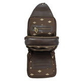 Pequeno Crossbody Bag - Brown Leather with Cream Stitching