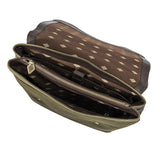 Mochila Backpack - Brown Leather with Forest Canvas