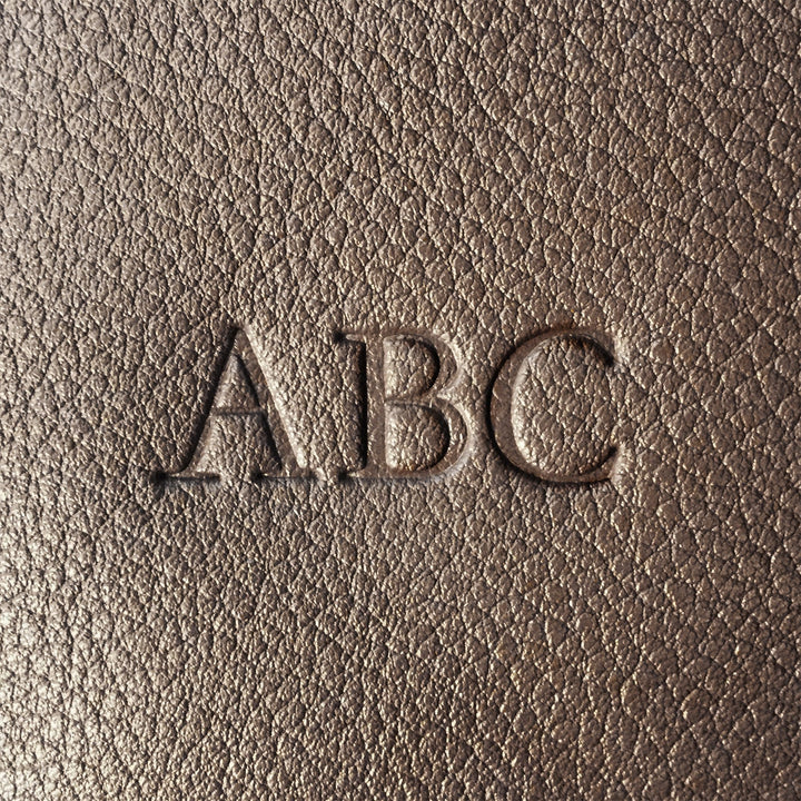 'Folio' Laptop Case - Navy Leather