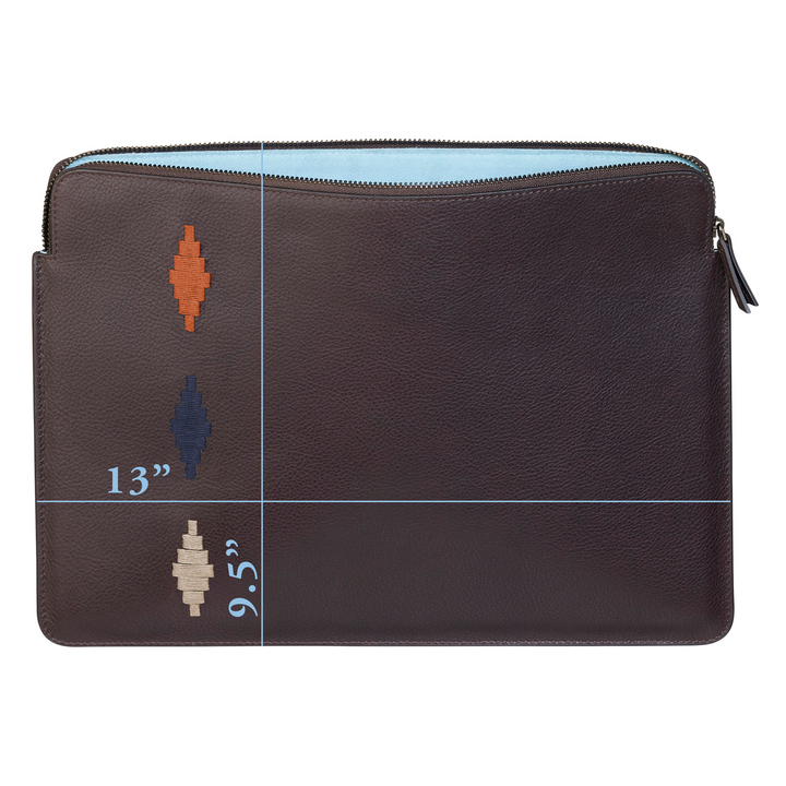 Folio Laptop Case - Navy Leather