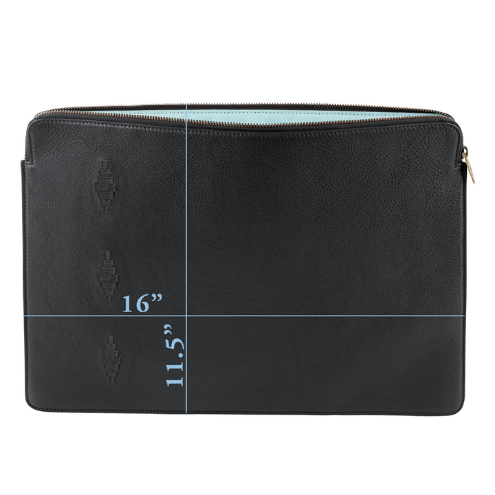 Folio Laptop Case - Navy Leather