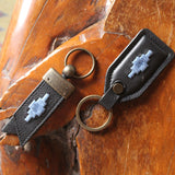'Juntos' Origami Keyring - Black Leather - pampeano UK