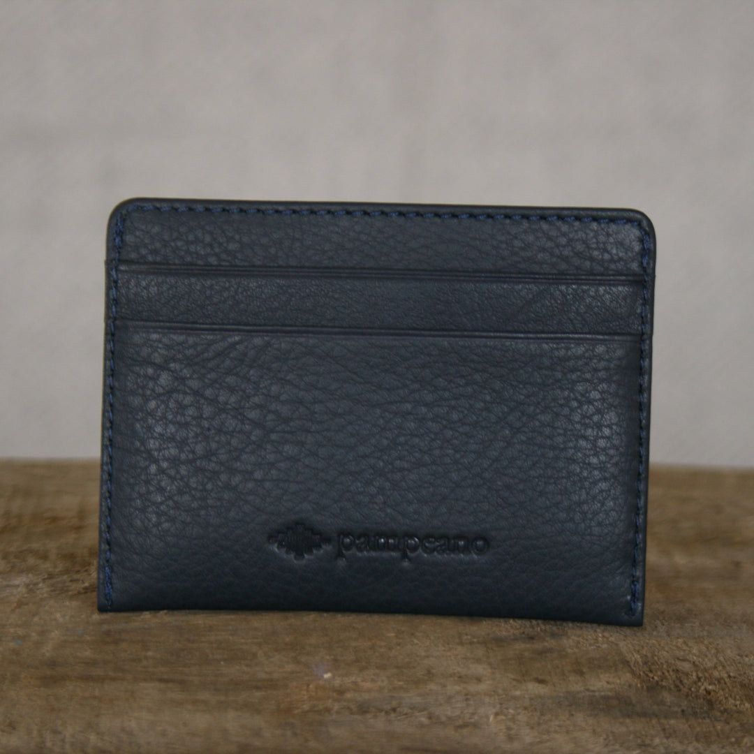 'Rombo' Card Slip - Navy Leather - pampeano UK