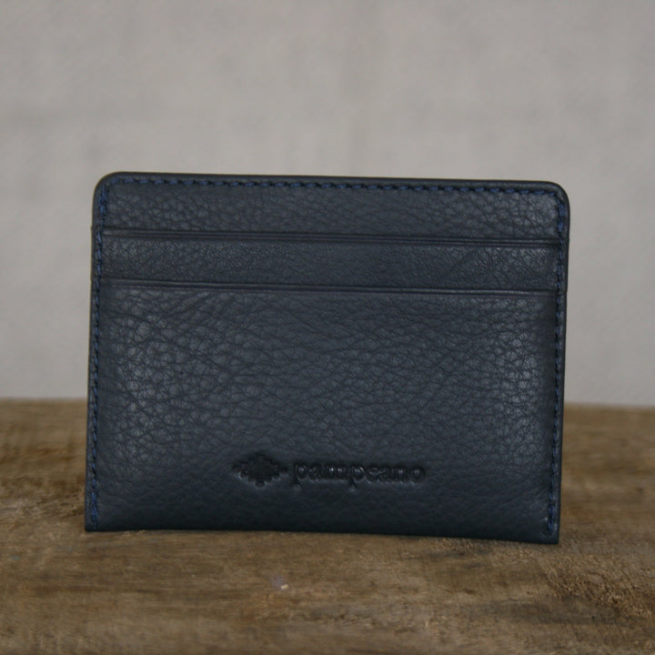 'Rombo' Card Slip - Navy Leather - pampeano UK