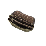 Mochila Rucksack - Braunes Leder mit Forest Canvas