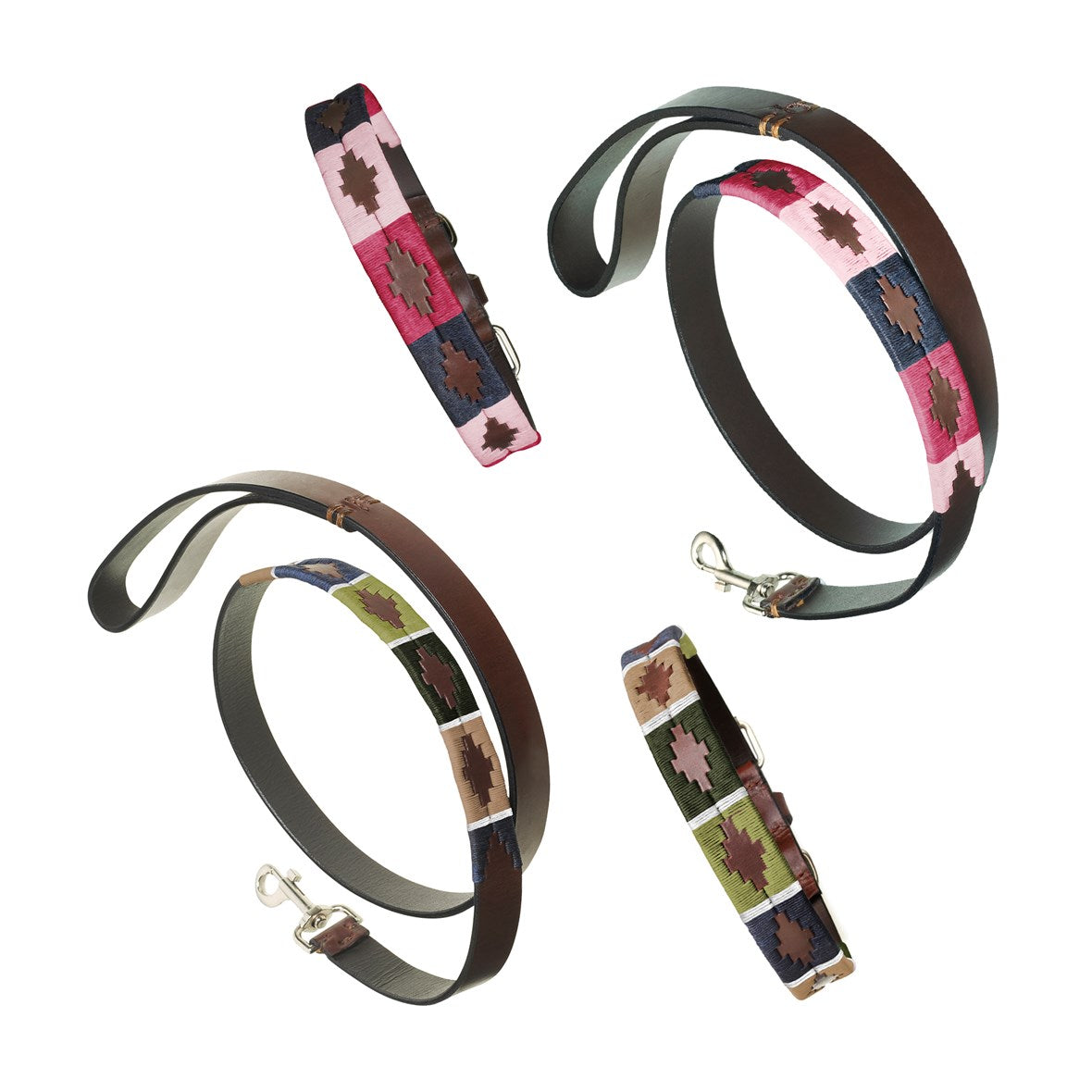 Choice of Any 2 Leather Dog Collars and 2 Leads - Gift Package