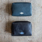 Afeite Kulturtasche - Schwarzes Leder