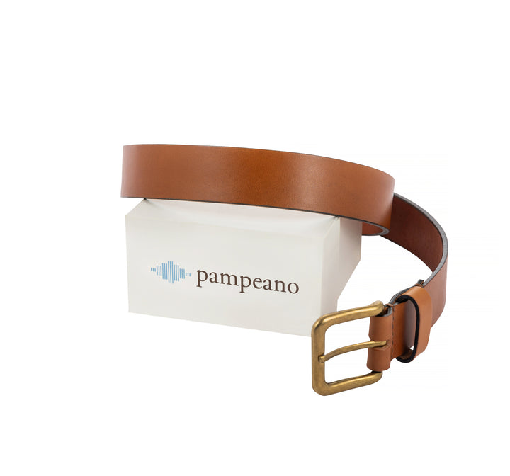 Hellbrauner Pampeano-Gürtel aus Leder – „Abuelo“