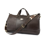 Traje Holdall - Brown Leather with Cream Stitching