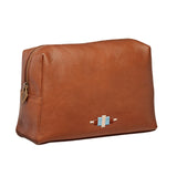 Afeite washbag - tan leather