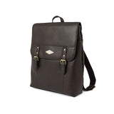 Mochila Backpack - Brown Leather with Cream Stitching
