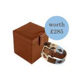 Choice of a Leather Belt Box and Two Belts