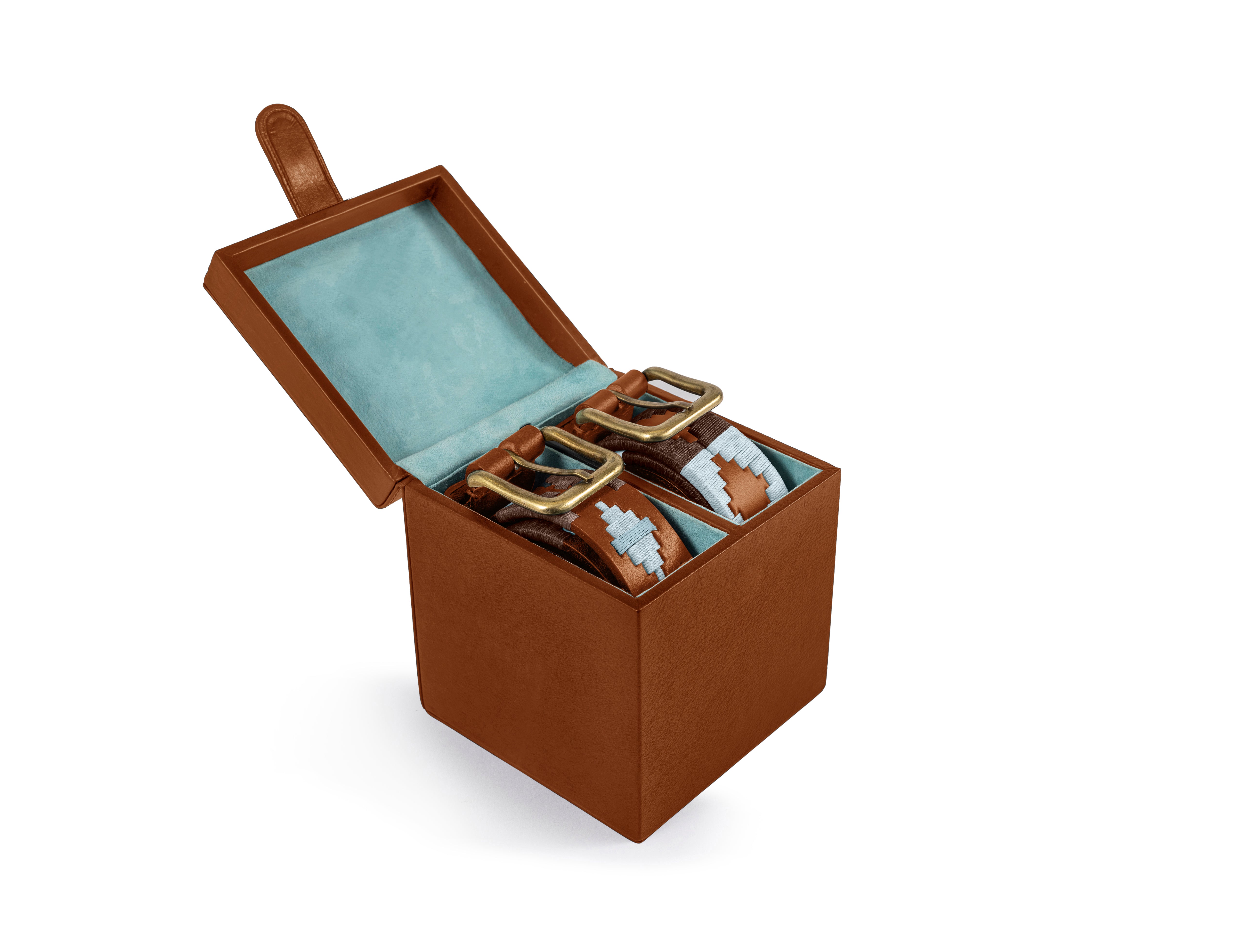 pampeano Two Belt Box -  Tan Leather