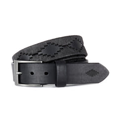 Bordado pampeano belt - black