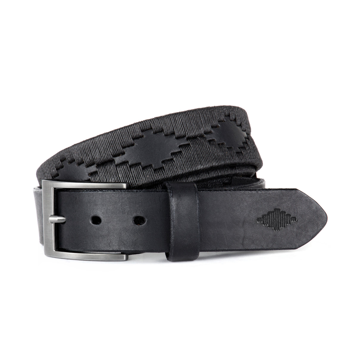 Bordado pampeano belt - black