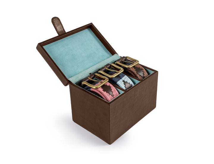 pampeano Three Belt Box -  Brown Leather