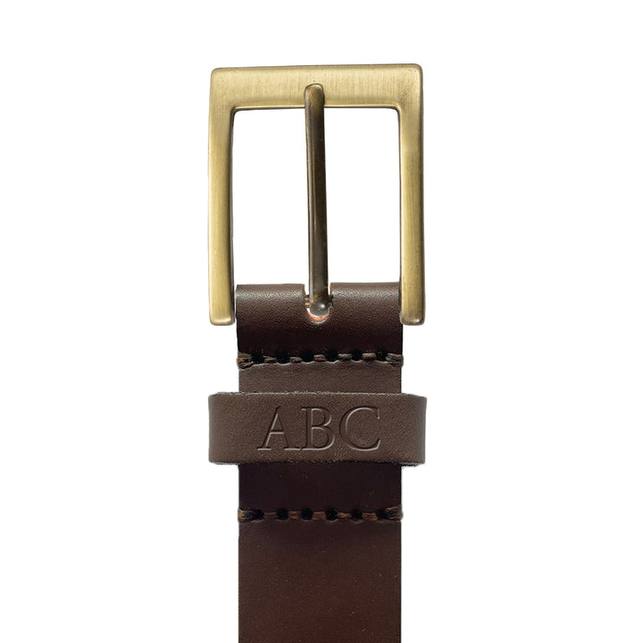 Bordado pampeano Polo Belt - Brown