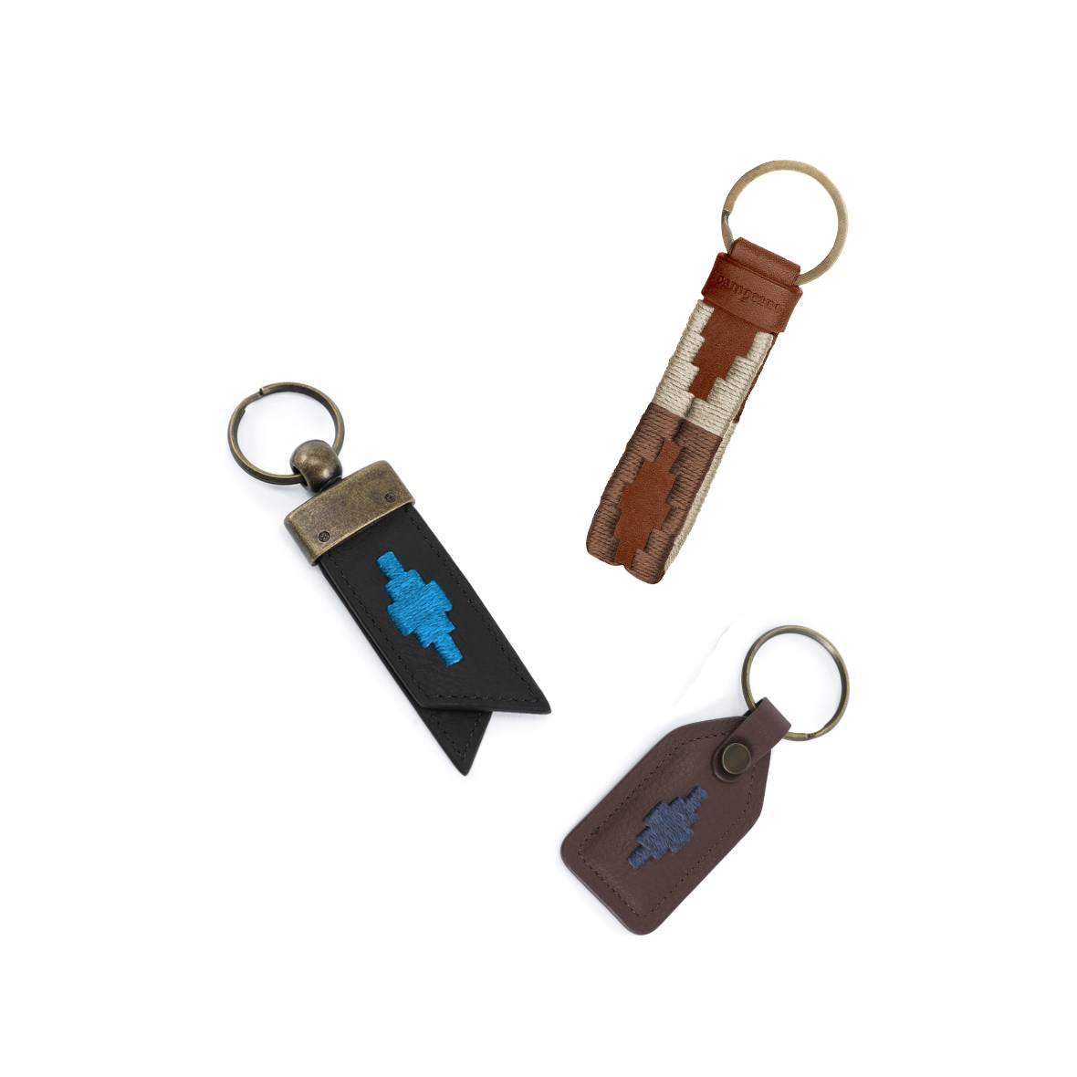 any 3 leather keyrings