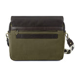 Entregar  Messenger Bag - Brown Leather and Forest Canvas
