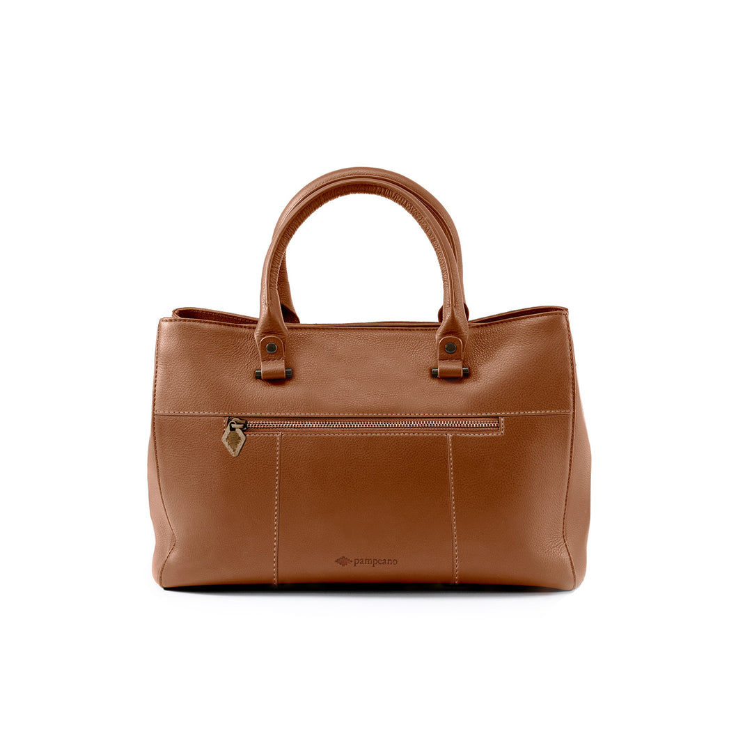 Diversa Satchel Bag - Brown Leather