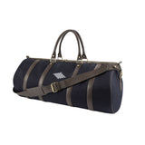 Equipo Holdall Bag - Brown Leather and Ocean Canvas