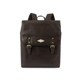 Mochila Backpack - Brown Leather with Cream Stitching