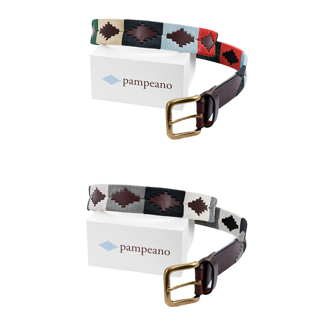 Choice of Any 2 Leather pampeano Polo Belts - Gift Package - pampeano UK