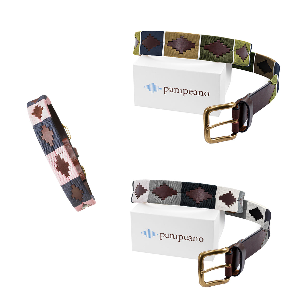any 2 leather belts dog collar