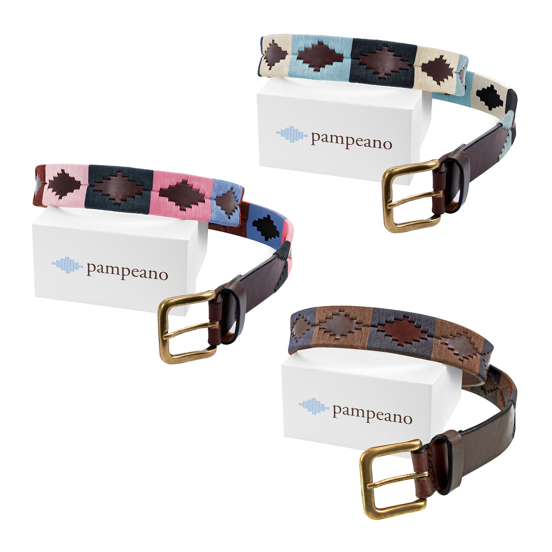 Choice of Any 3 Leather pampeano Polo Belts - Gift Package - pampeano UK